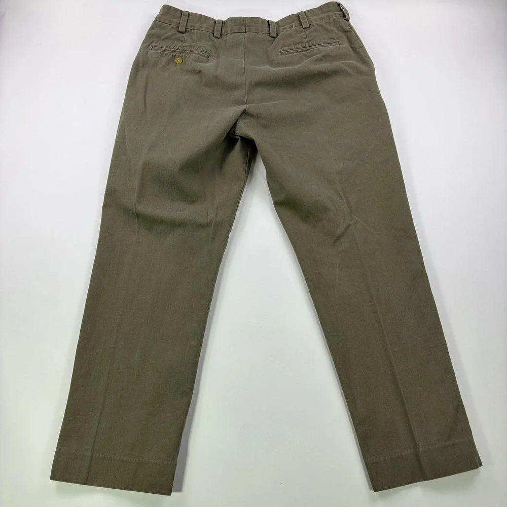 Bills Khakis M3 Trim Fit Chinos Mens 34 Olive Green Made in USA Vintage Pants